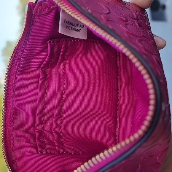 Cranberry COACH Wristlet - Picture 6 of 9